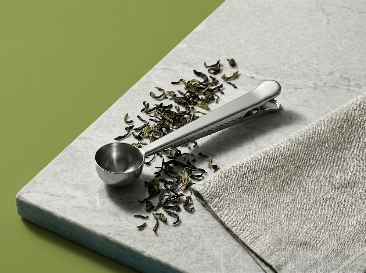 Tea & Coffee Spoon with Bag Clip - Rich And Pour