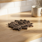 Lotus Coaster – Modern Tea & Drink Coaster (Heat-Resistant, Lightweight) - Rich And Pour