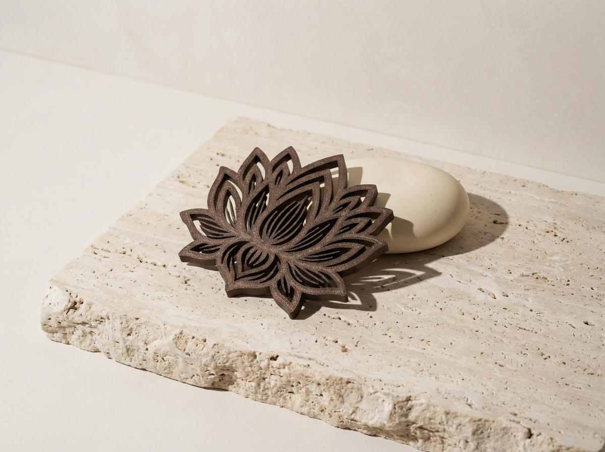 Lotus Coaster – Modern Tea & Drink Coaster (Heat-Resistant, Lightweight) - Rich And Pour