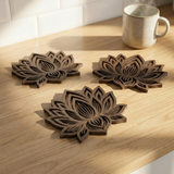 Lotus Coaster – Modern Tea & Drink Coaster (Heat-Resistant, Lightweight) - Rich And Pour