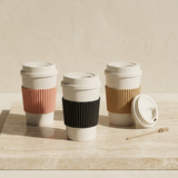 Reusable Coffee Cup with Lid – Portable Travel Mug 15.2 oz | Eco-Friendly Cup for Hot & Iced Coffee or Tea - Rich And Pour