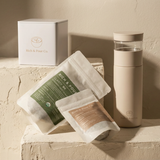 Commuter Tea Bundle – Tumbler with Infuser + 2 Teas + Tin - Rich And Pour