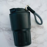 Travel Stainless Steel Insulated Coffee Mug Tumbler with Lanyard - Rich And Pour