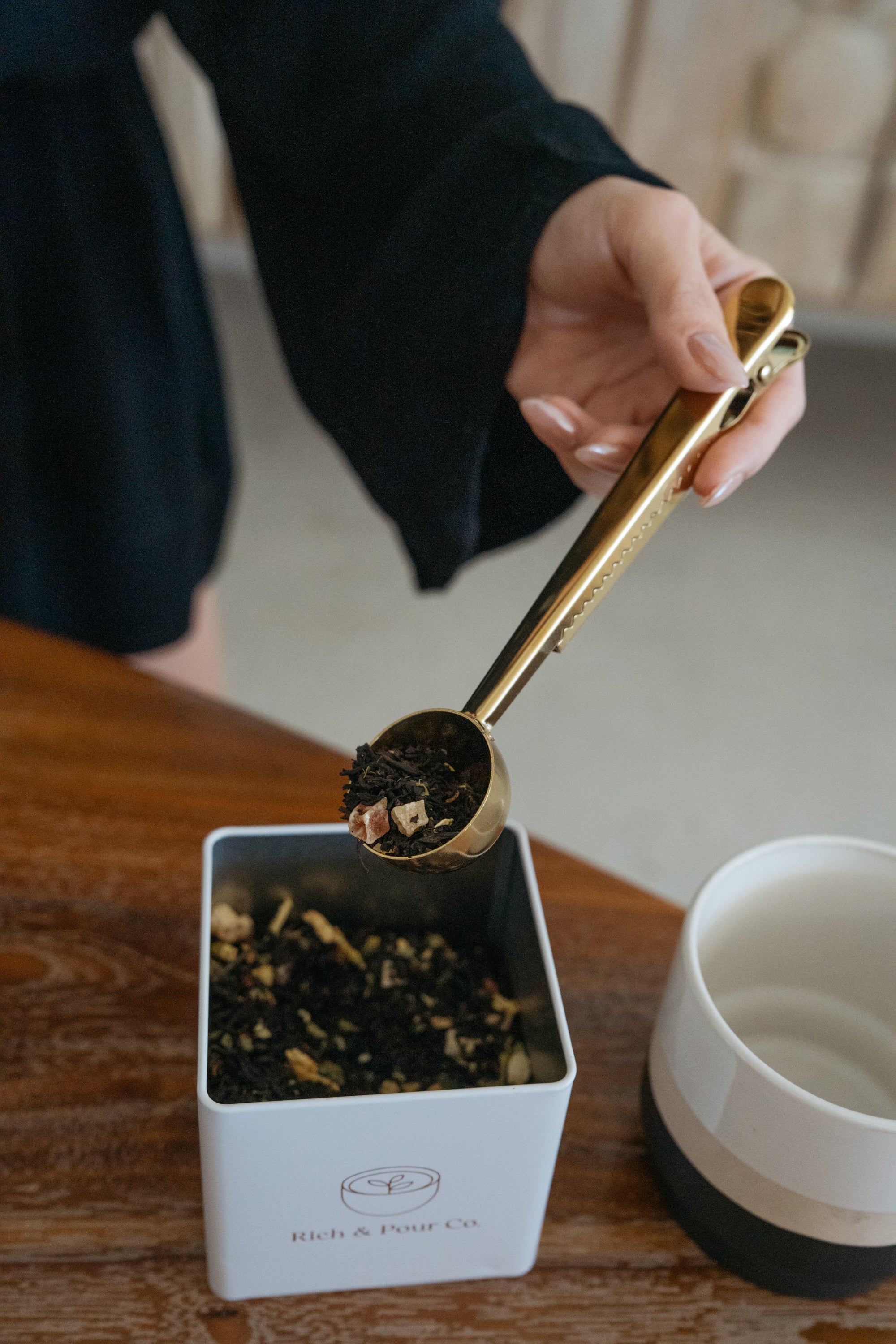 Tea & Coffee Spoon with Bag Clip - Rich And Pour