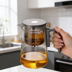 Magnetic Release Glass Teapot with Tea Infuser - Rich And Pour