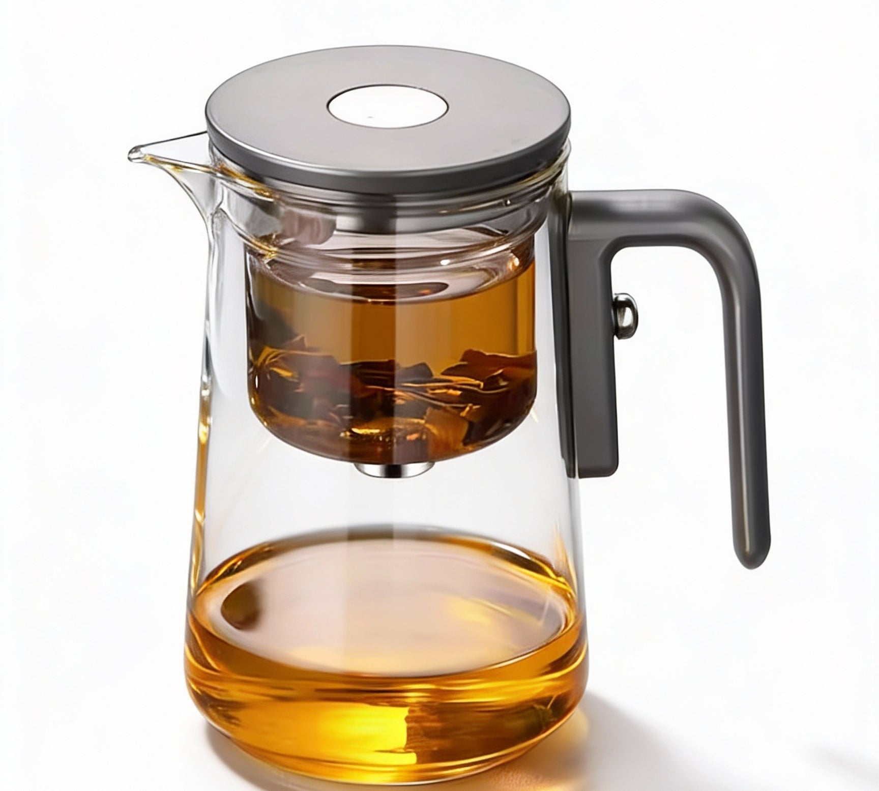 Magnetic Release Glass Teapot with Tea Infuser - Rich And Pour