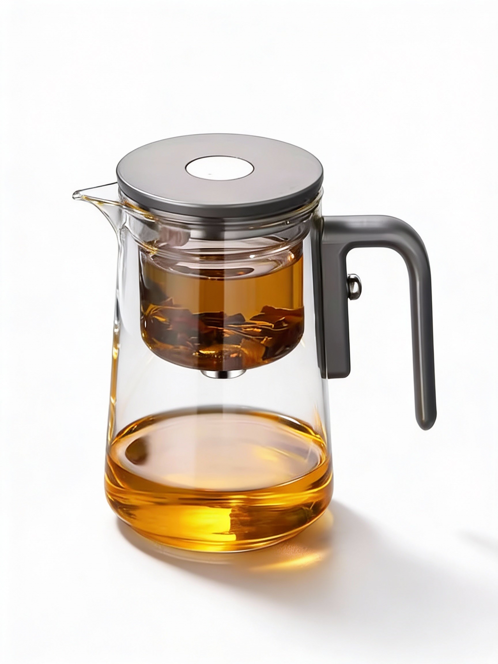Magnetic Release Glass Teapot with Tea Infuser - Rich And Pour