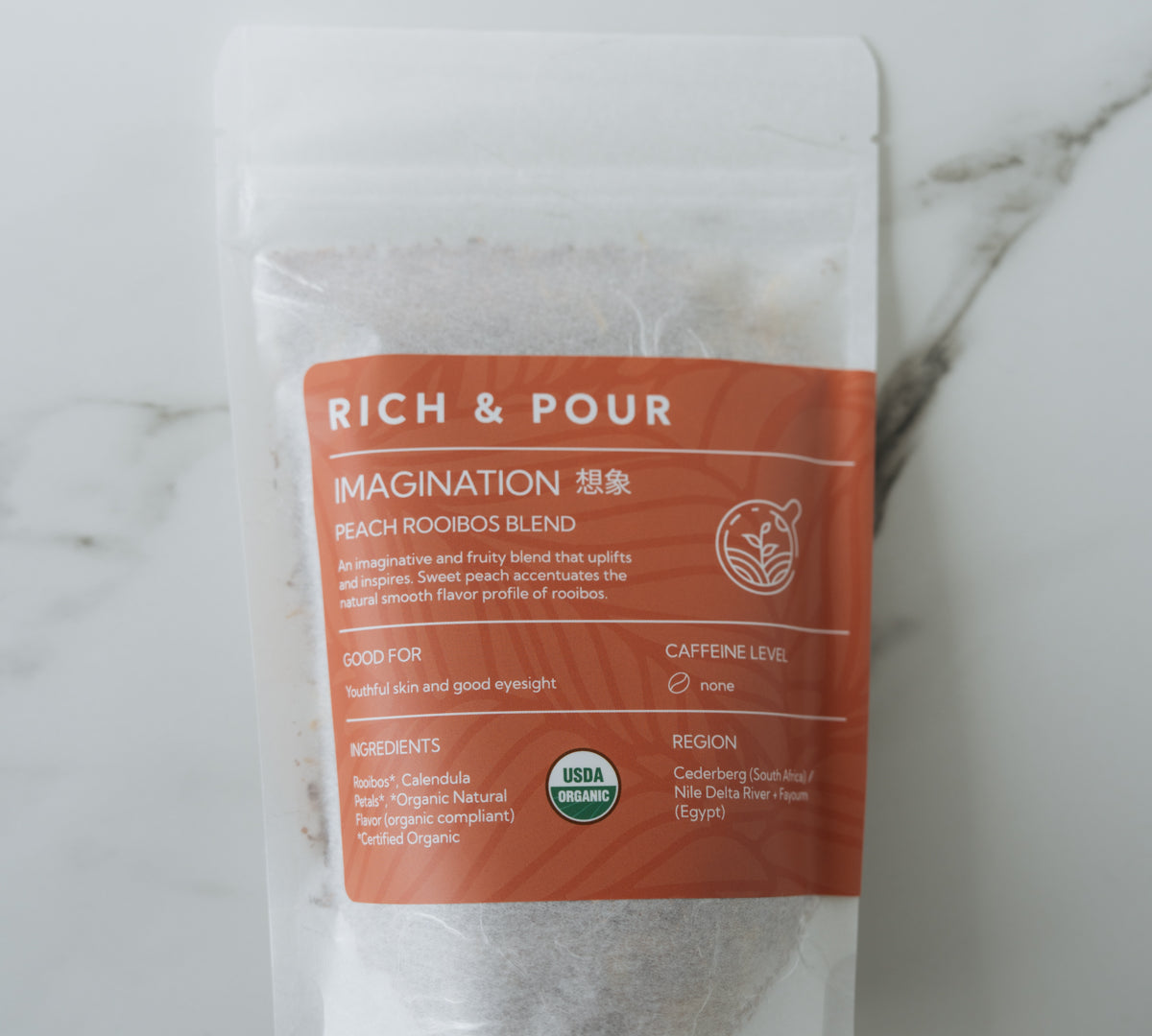 Imagination - Peach Rooibos Blend - Rich And Pour