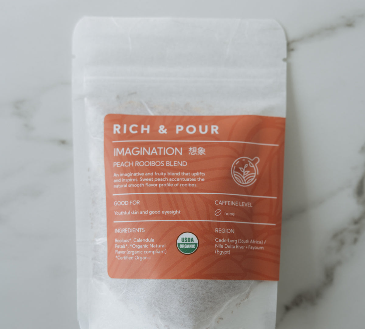 Imagination - Peach Rooibos Blend - Rich And Pour
