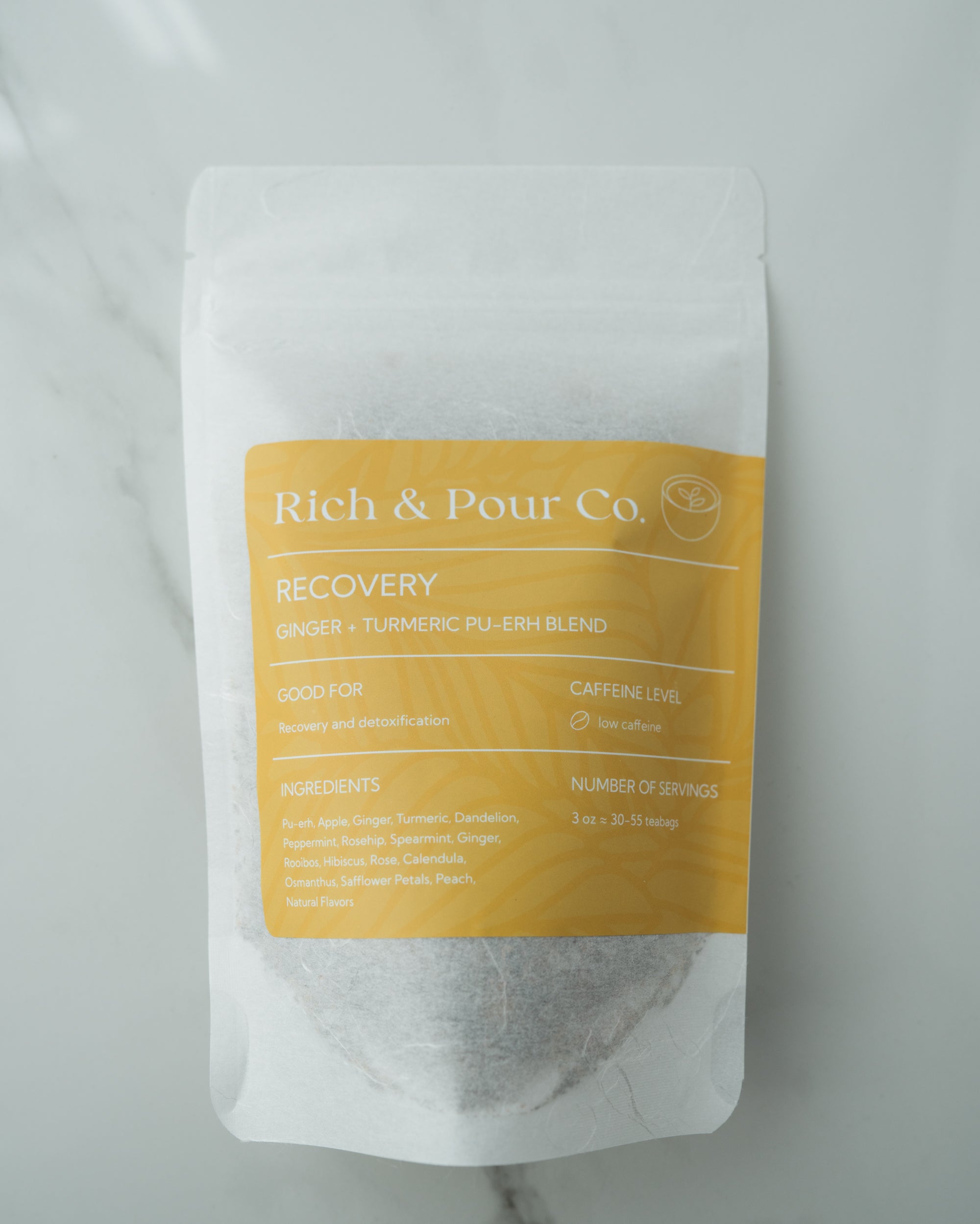 Recovery: Ginger + Turmeric Pu-erh Blend - Rich And Pour