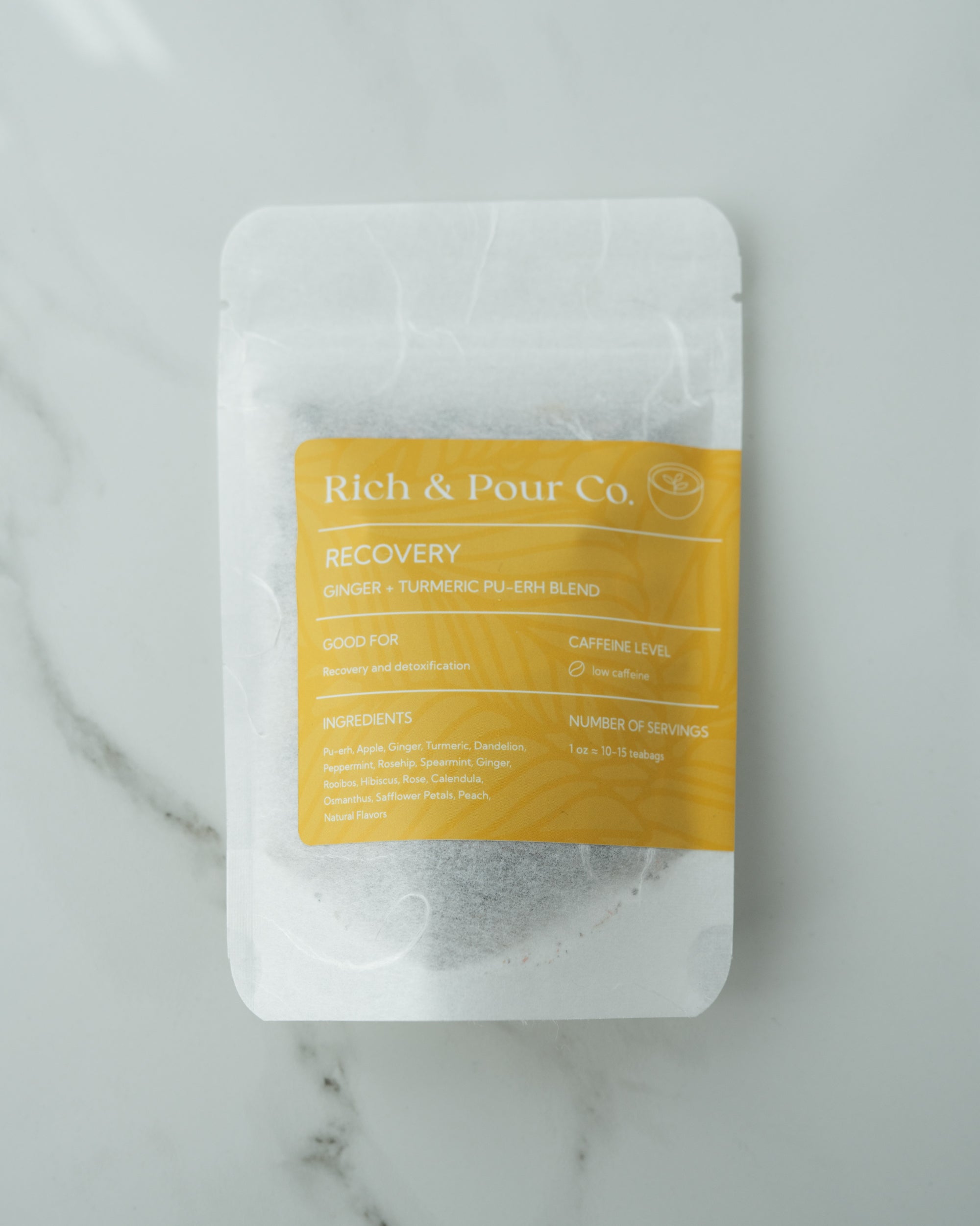 Recovery: Ginger + Turmeric Pu-erh Blend - Rich And Pour