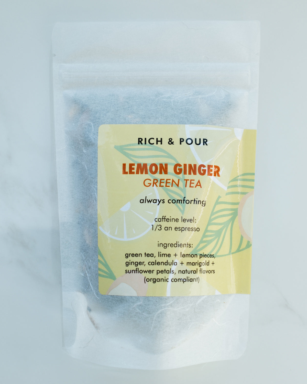 Lemon Ginger Green - Rich And Pour