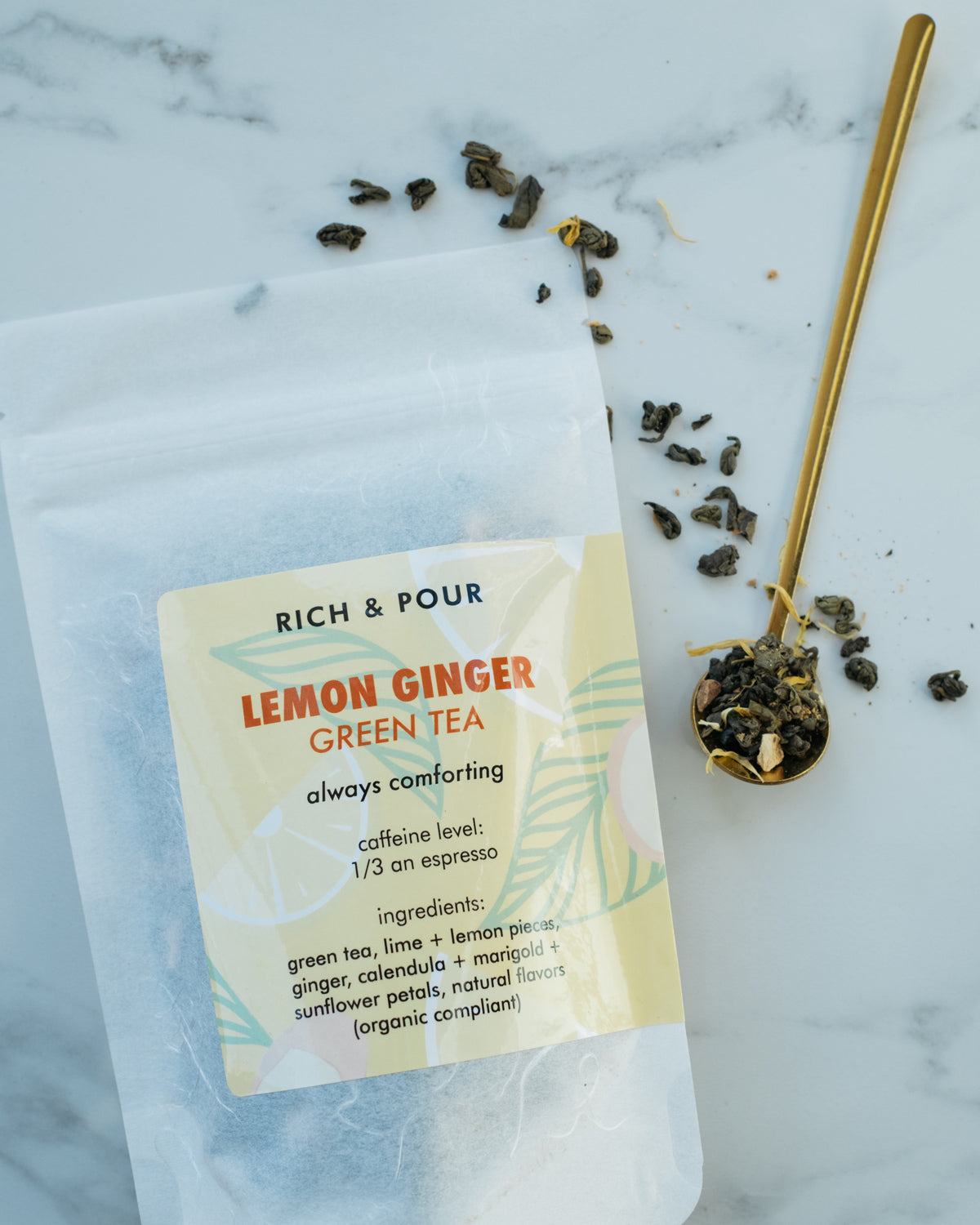 Lemon Ginger Green - Rich And Pour