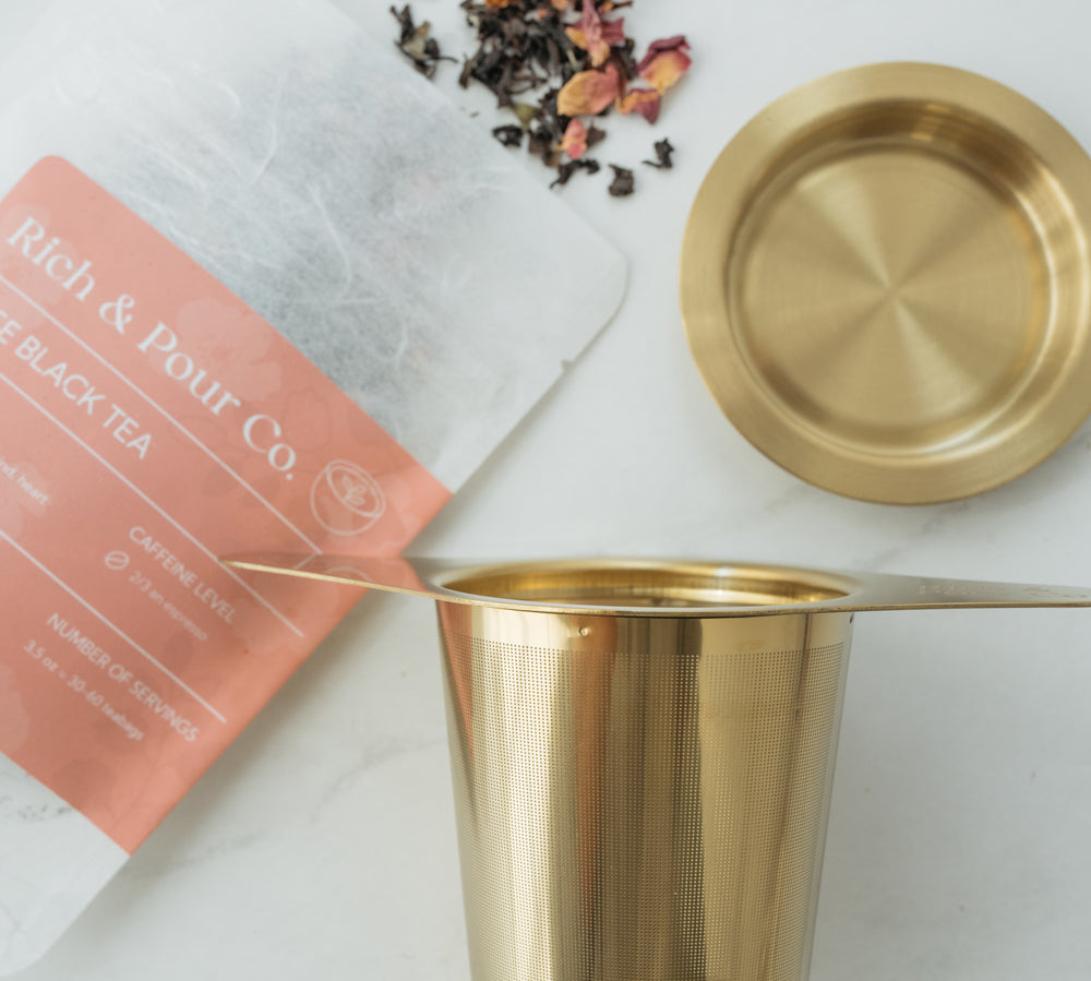 Stainless Steel Tea Infuser Mesh Strainer for Loose Leaf Tea - Rich And Pour