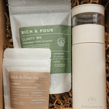 Commuter Tea Bundle – Tumbler with Infuser + 2 Teas + Tin - Rich And Pour