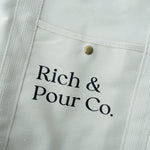 Canvas Tote Bag with Pockets — 3-Pocket Everyday Carry Zipper Bag (Reusable, Durable) - Rich And Pour