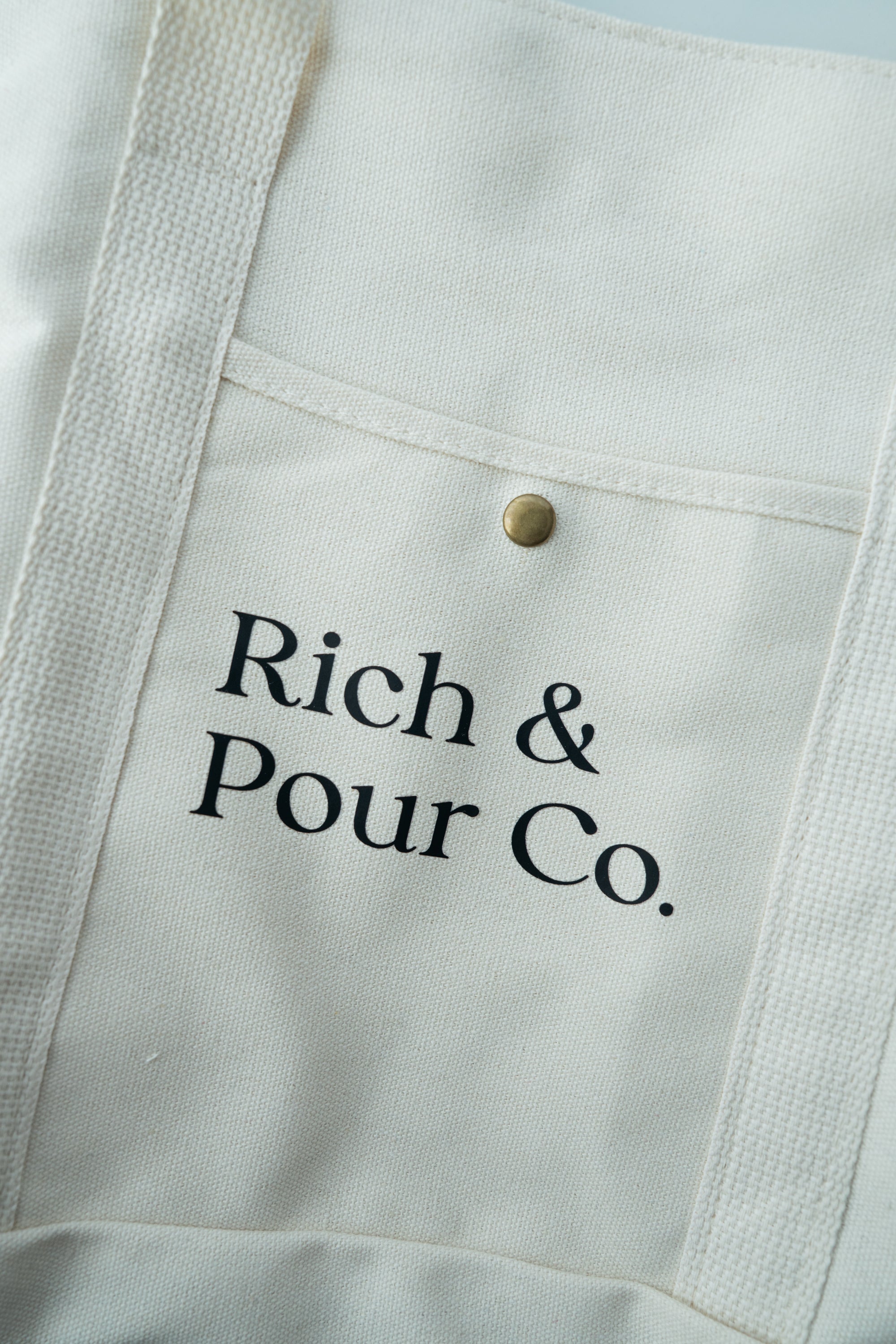 Canvas Tote Bag with Pockets — 3-Pocket Everyday Carry Zipper Bag (Reusable, Durable) - Rich And Pour