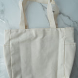 Canvas Tote Bag with Pockets — 3-Pocket Everyday Carry Zipper Bag (Reusable, Durable) - Rich And Pour