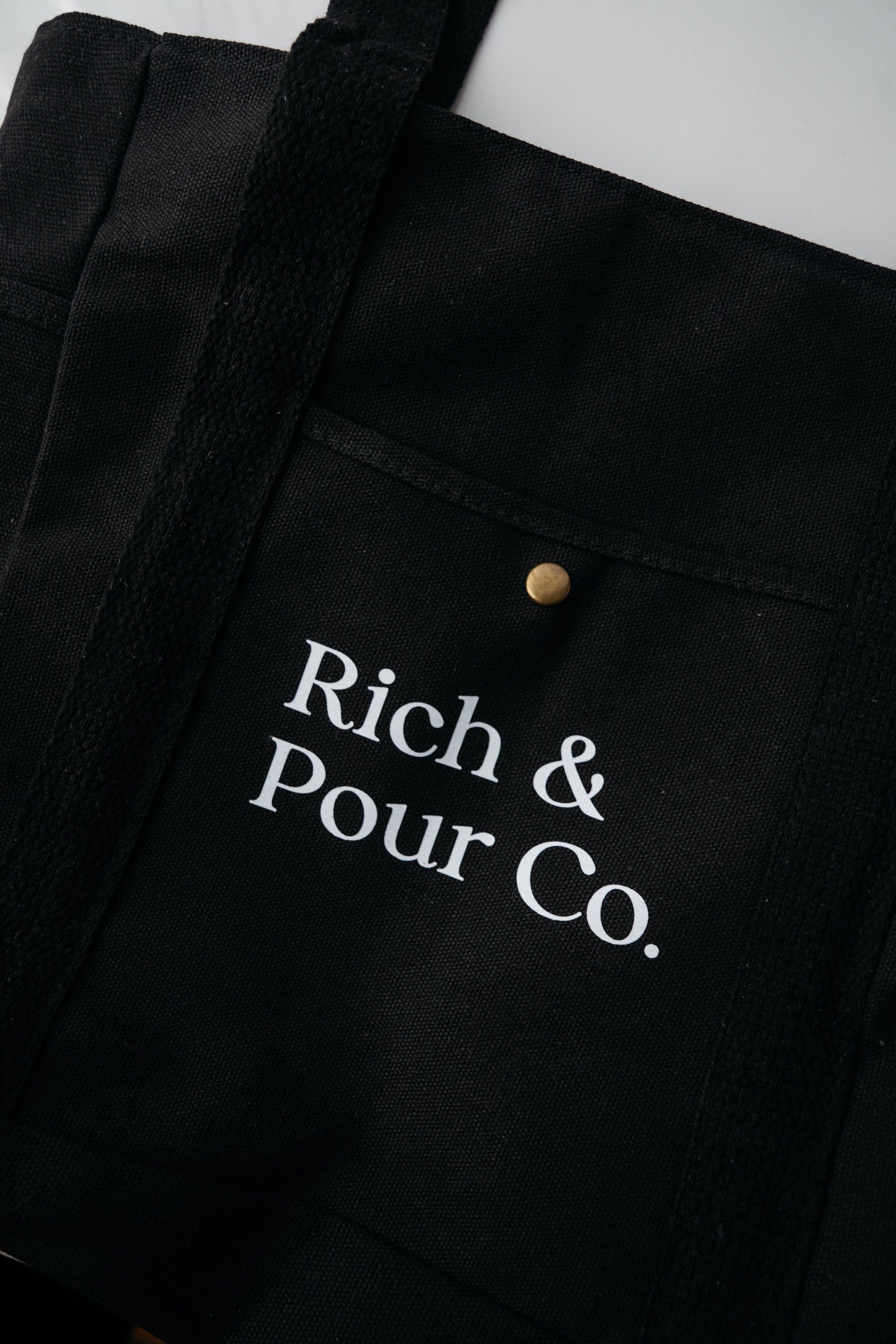 Canvas Tote Bag with Pockets — 3-Pocket Everyday Carry Zipper Bag (Reusable, Durable) - Rich And Pour