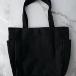 Canvas Tote Bag with Pockets — 3-Pocket Everyday Carry Zipper Bag (Reusable, Durable) - Rich And Pour