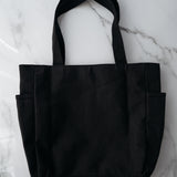 Canvas Tote Bag with Pockets — 3-Pocket Everyday Carry Zipper Bag (Reusable, Durable) - Rich And Pour