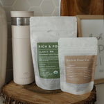 Commuter Tea Bundle – Tumbler with Infuser + 2 Teas + Tin - Rich And Pour