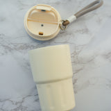 Travel Stainless Steel Insulated Coffee Mug Tumbler with Lanyard - Rich And Pour