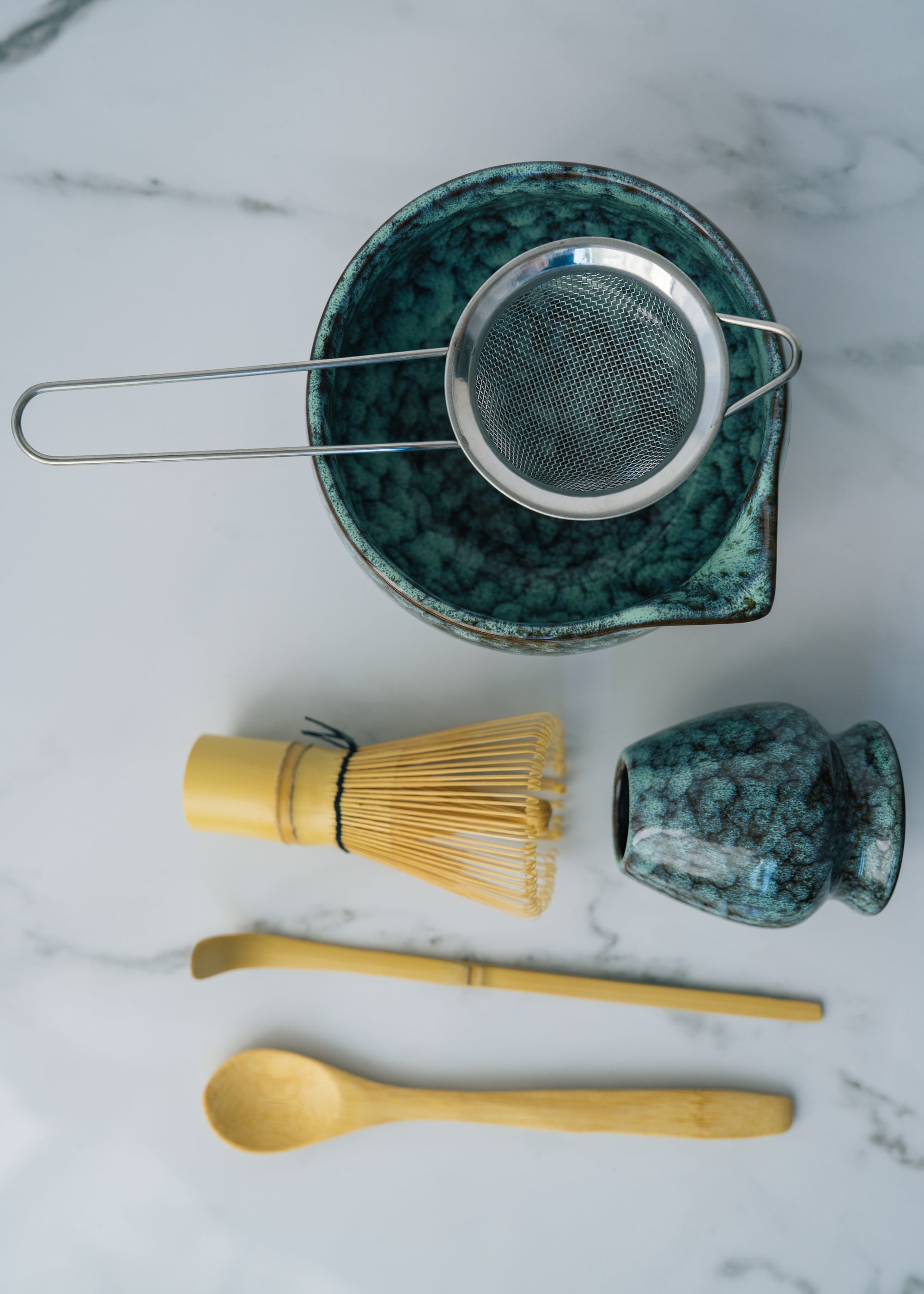 Matcha Tea Ceremony Set – Green Traditional 6-Piece Japanese Kit - Rich And Pour