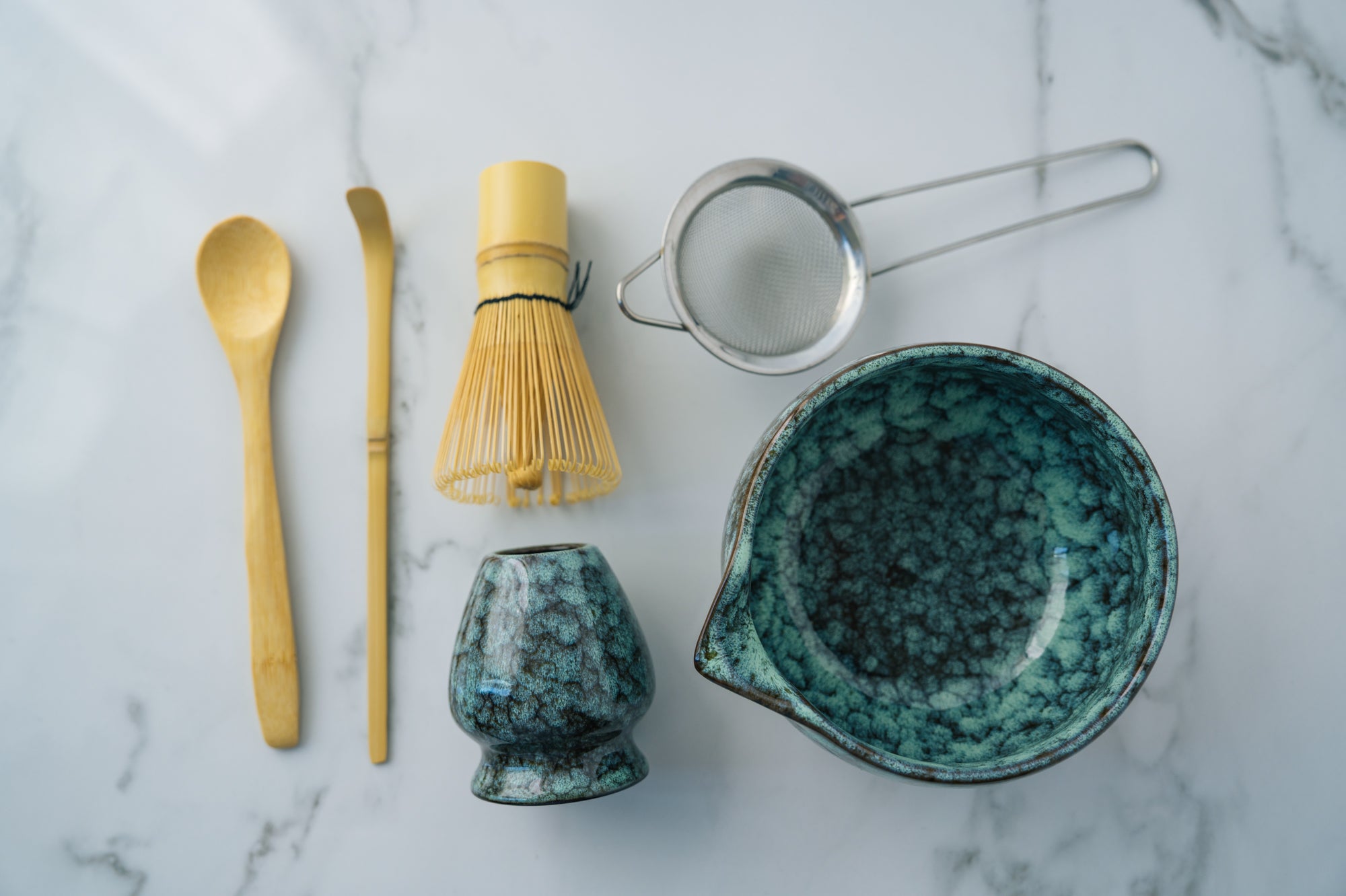 Matcha Tea Ceremony Set – Green Traditional 6-Piece Japanese Kit - Rich And Pour