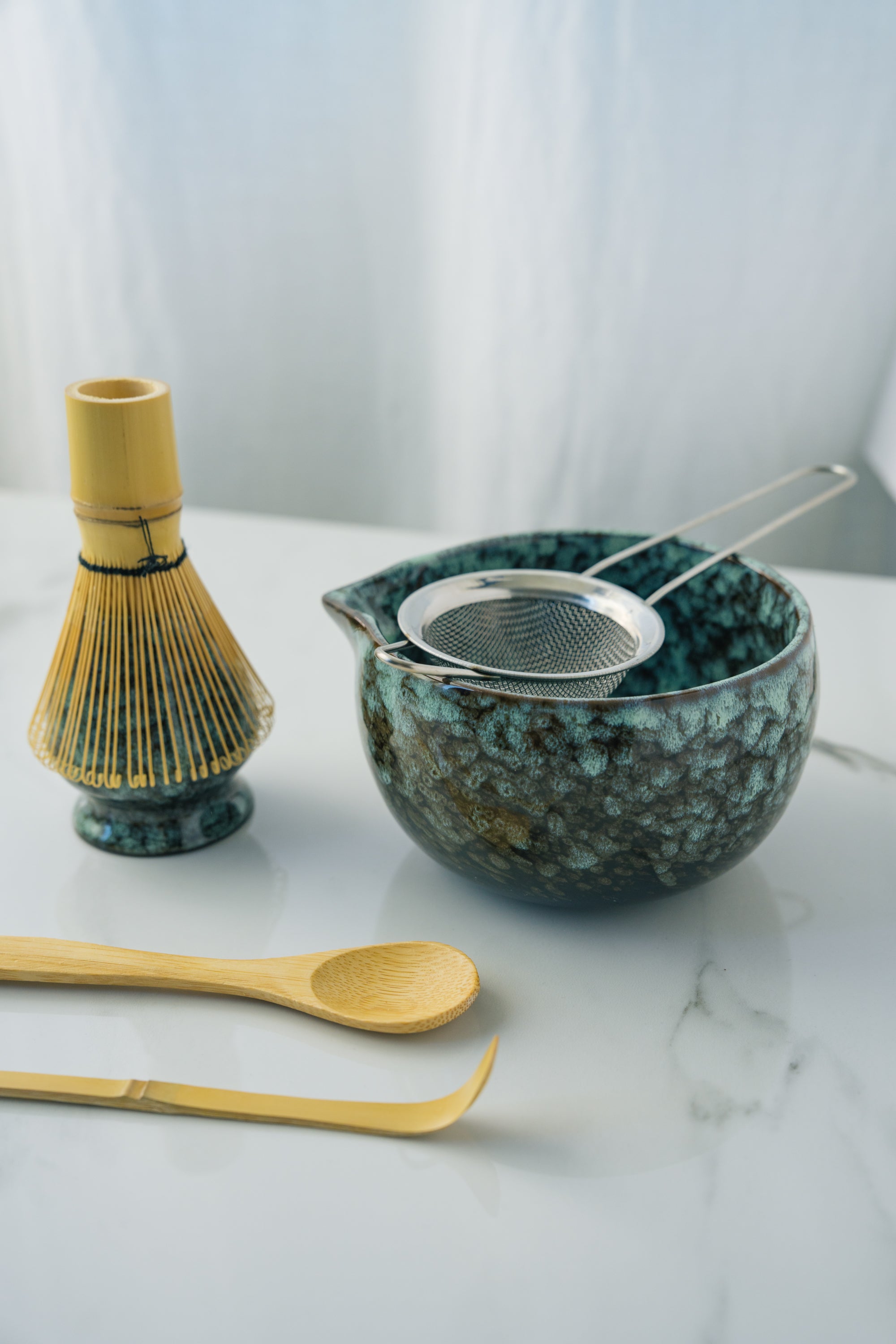 Matcha Tea Ceremony Set – Green Traditional 6-Piece Japanese Kit - Rich And Pour