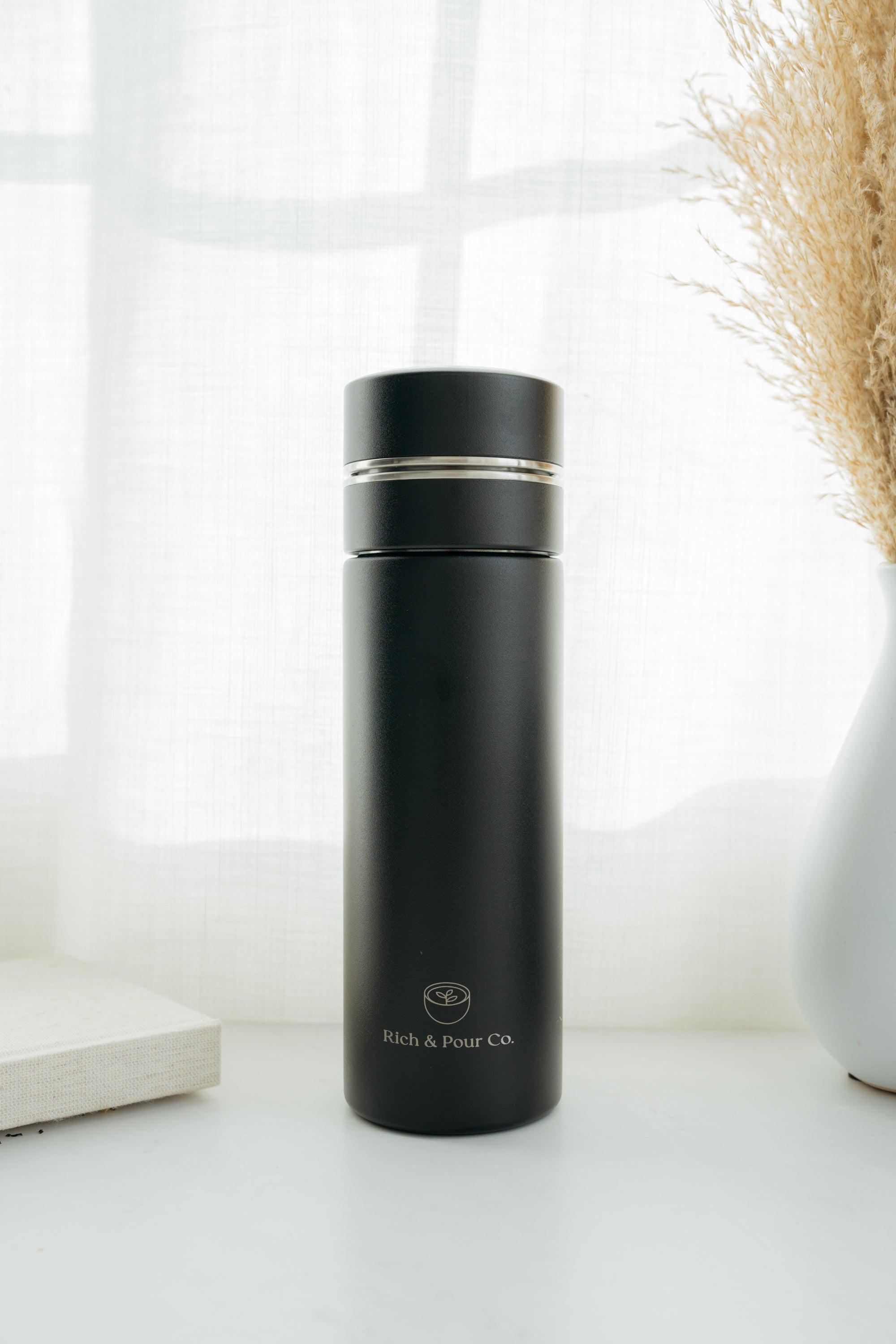 Stainless Steel Insulated Mug w/ Detachable Tea Infuser - Rich And Pour