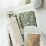 Commuter Tea Bundle – Tumbler with Infuser + 2 Teas + Tin - Rich And Pour