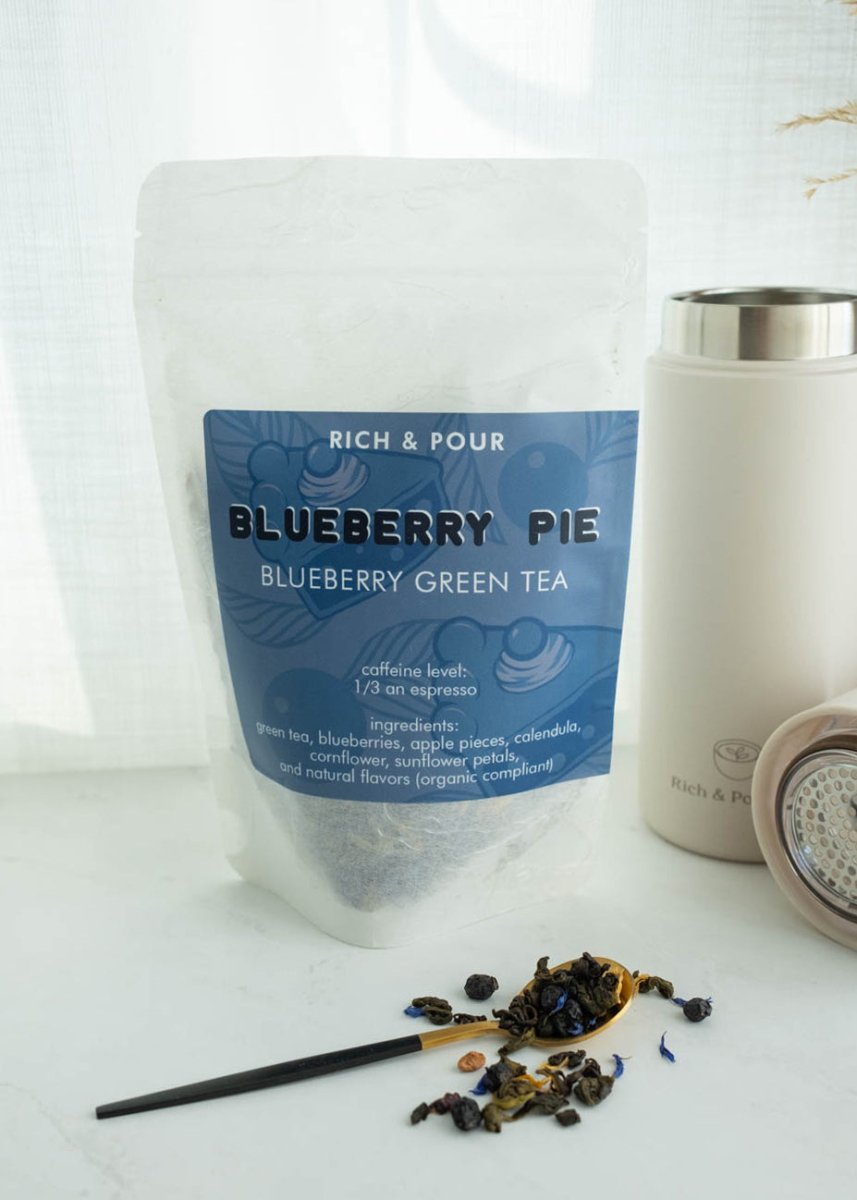 Blueberry Pie - Blueberry Green Tea Blend - Rich And Pour