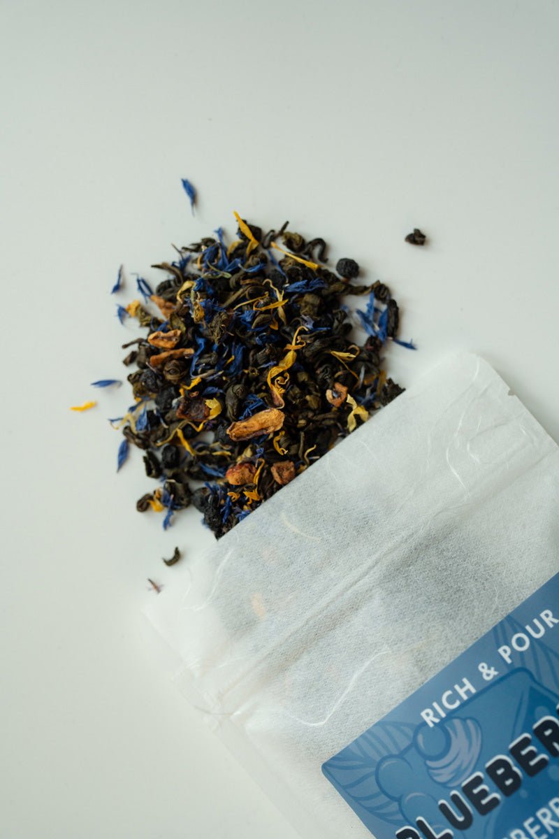 Blueberry Pie - Blueberry Green Tea Blend - Rich And Pour
