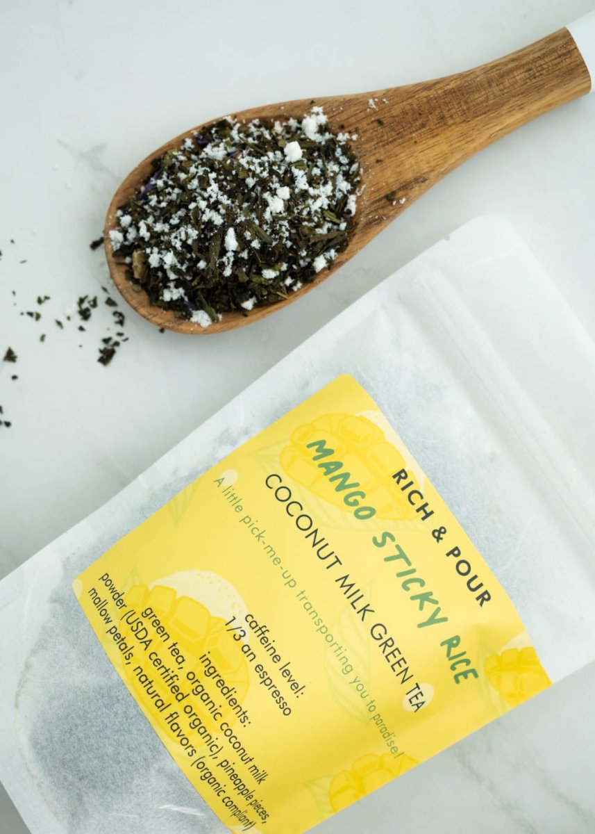 Mango Sticky Rice Coconut Milk Green Tea Blend - Rich And Pour