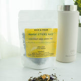Mango Sticky Rice Coconut Milk Green Tea Blend - Rich And Pour