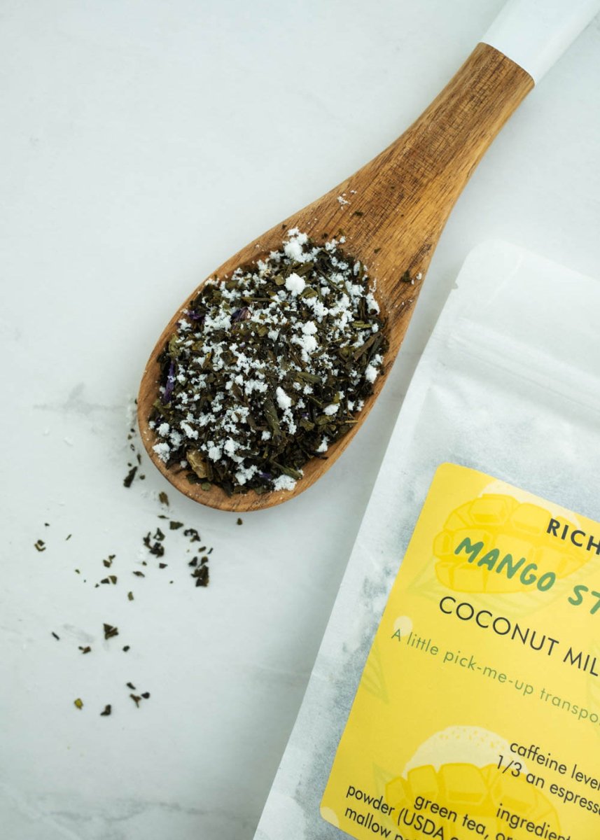 Mango Sticky Rice Coconut Milk Green Tea Blend - Rich And Pour