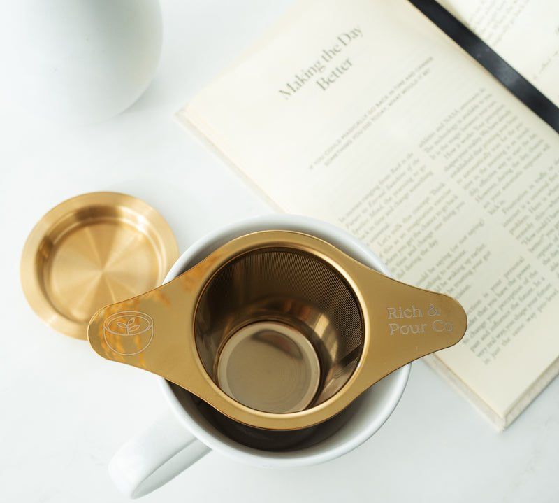 Stainless Steel Tea Infuser Mesh Strainer for Loose Leaf Tea - Rich And Pour